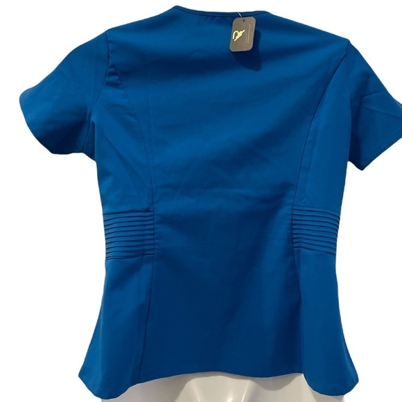 Rant Medical Scrubs top. Turquoise. Size Large - Picture 3 of 9
